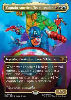 Captain America, Team Leader (Borderless) - 5 - MSC - NM - MTG - Image 1