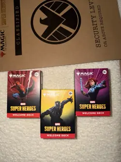 MTG Magic The Gathering - Marvel Super Hero - Welcome Packs Set Of 3 Plus Folder - Image 2