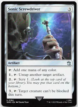 Sonic Screwdriver (0184) 184 NM Doctor Who Magic: The Gathering - Image 1