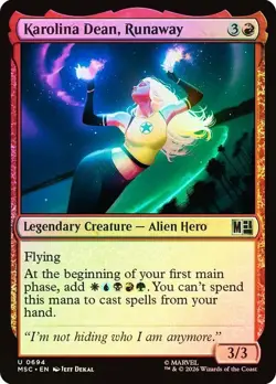 Karolina Dean, Runaway Foil Marvel Super Heroes NM MTG - Image 1