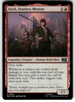 Stick, Fearless Mentor 706 Commander: Marvel Super Heroes Foil NM - Image 1