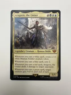 Aragorn the Uniter NM/M Lord of the Rings MTG Magic Card Mythic TCG Legendary - Image 1