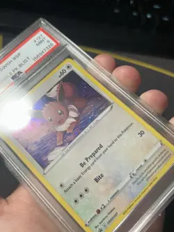 2021 POKEMON SWSH BLACK STAR PROMO🌀SWIRL🌀SWSH127 EEVEE-HOLO PSA 9 - Image 2
