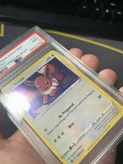 2021 POKEMON SWSH BLACK STAR PROMO🌀SWIRL🌀SWSH127 EEVEE-HOLO PSA 9 - Image 3