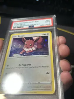 2021 POKEMON SWSH BLACK STAR PROMO🌀SWIRL🌀SWSH127 EEVEE-HOLO PSA 9 - Image 4
