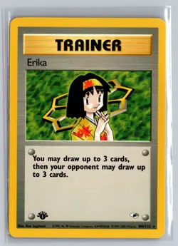 2000 Pokemon Gym Heroes Erika 1st Edition 100/132 WOTC NM Rare TCG - Image 1