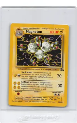 Magneton 26/62 - NON-HOLO - Fossil - Unlimited - VINTAGE WOTC POKEMON CARD - LP - Image 1