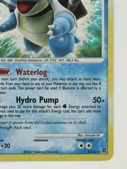 Pokemon TCG Blastoise 2/132 Secret Wonders Holo Bleed - Image 4