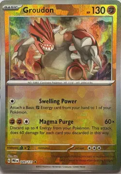Groudon (Poke Ball Pattern) Holo SV: Prismatic Evolutions 049/131 Pokemon NM - Image 1