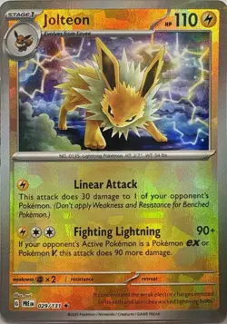 Jolteon (Poke Ball Pattern) Holo SV: Prismatic Evolutions 029/131 Pokemon NM - Image 1
