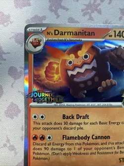 N's Darmanitan SVP 181 STAFF - Pokemon TCG Pre Release Promo Journey Together NM - Image 2