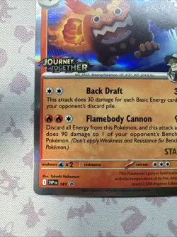 N's Darmanitan SVP 181 STAFF - Pokemon TCG Pre Release Promo Journey Together NM - Image 3