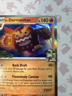 N's Darmanitan SVP 181 STAFF - Pokemon TCG Pre Release Promo Journey Together NM - Image 5