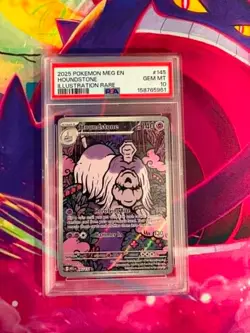 Houndstone 145/132 Mega Evolution English PSA Graded 10 Pokemon TCG - Image 1