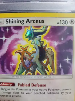 PSA 8 NM-MT SHINING ARCEUS HOLO #57 SHINING LEGENDS 2017 POKEMON TCG - Image 2