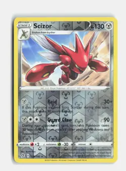 Scizor 128/192 Reverse Holo SWSH02: Rebel Clash Pokemon NM - Image 1