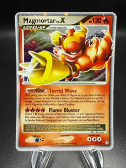 Pokemon Mysterious Treasures MAGMORTAR LV. X Ultra Rare #123/123 - Image 1