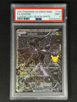 2021 Pokemon Sword & Shield Celebrations Classic Collection #114 Zekrom PSA 9 - Image 1