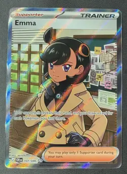Pokemon Emma 107/086 Full Art Ultra Rare Supporter Chaos Rising Holo NM - Image 1
