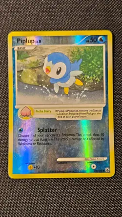 Pokemon Piplup 72/100 Majestic Dawn 2008 English Common Reverse Holo - MP - Image 2