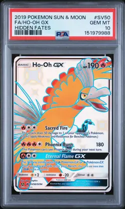 PSA 10 Ho-oh Gx SV50/SV94 Hidden Fates - Image 1