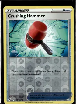 Pokemon Crushing Hammer 125/159 Crown Zenith Reverse Holo Uncommon - Image 1
