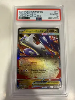 2025 POKEMON MEP EN-ME BLACK STAR PROMO MEGA LATIAS EX BOX MEGA LATIAS EX PSA 10 - Image 1