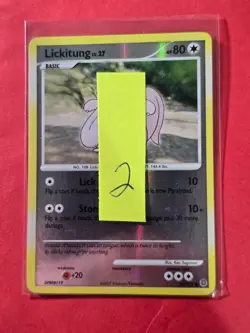 2007 Pokemon D and P Secret Wonders Reverse Foil #91 Lickitung, C, cd2 - Image 3