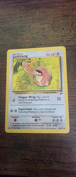 Lickitung 48/130 Uncommon Base Set 2 Pokemon Lightly Played - Image 1