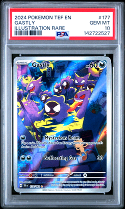 Pokemon Temporal Forces Gastly 177/162 Illustration Rare Holo PSA 10 Gengar GEM - Image 1
