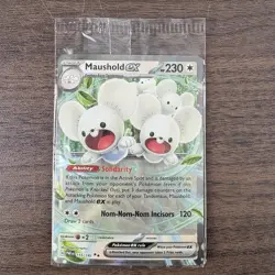 Pokemon Maushold ex 155/182 Double Rare Holo Sealed (Paldea Adventure Chest) - Image 1