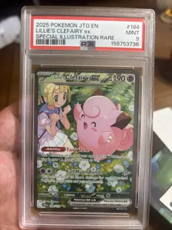 PSA 9 - Lillie's Clefairy ex 184 SIR Journey Together Pokemon - Fast Shipping - Image 1