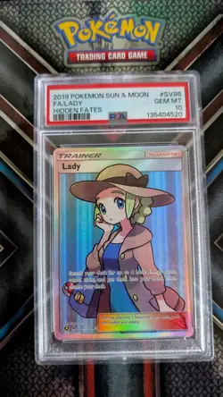 Pokemon Lady SV86/SV94 Hidden Fates: Shiny Vault Holo PSA 10 - Image 1