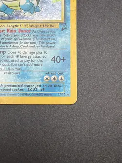 Pokemon Blastoise Base Set 2 2/130 - Image 2