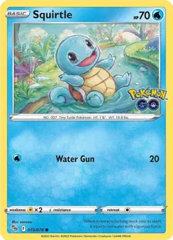 Pokemon TCG Squirtle 015/078 Pokemon Go Regular - Image 1