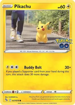 Pokemon TCG Pikachu 027/078 Pokemon Go Regular - Image 1