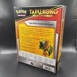 POKEMON TCG Tapu Koko Pin Collection Factory Sealed Box-3 Booster Packs,Pin,Foil - Image 2