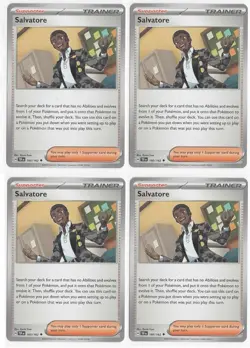 Pokemon TCG 4x Salvatore 160/162 Temporal Forces Playset - Image 1