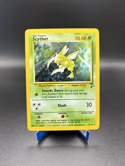 Pokemon TCG Scyther Base Set 2 17/130 Holo Unlimited Holo Rare - Image 1