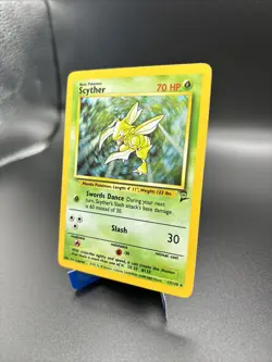 Pokemon TCG Scyther Base Set 2 17/130 Holo Unlimited Holo Rare - Image 2
