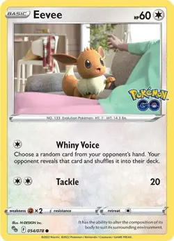 Pokemon TCG Eevee 054/078 Pokemon Go Regular - Image 1