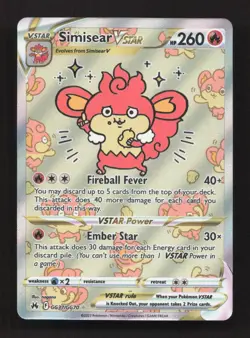 Simisear VSTAR GG37/GG70 Holo Crown Zenith Galarian Gallery Pokemon Holo NM - Image 1