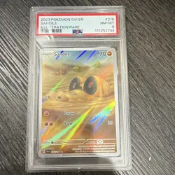 Pokemon 2023 SV01 Sandile 216/198 Illustration Rare PSA 8 EN - Image 1