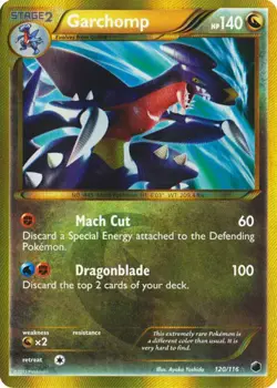 Moderately Played Garchomp - 120/116 - Secret Rare Pokemon Plasma Freeze - Image 1