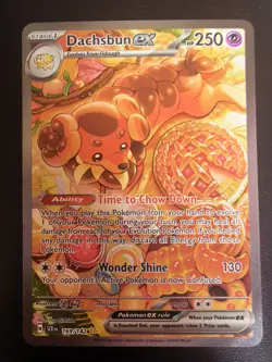 Dachsbun EX 169/142 Pokemon TCG Stellar Crown Special Illustration Rare Card - Image 1