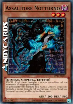 ASSALITORE NOTTURNO • (Night Assailant) • Comune • OP19 IT016 • Unl • Yugioh! - Image 1