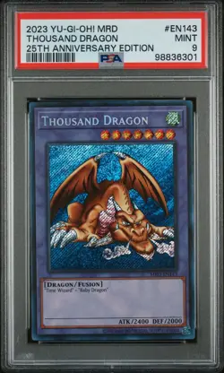 Yu-Gi-Oh! PSA 9 Thousand Dragon MRD-EN143 Metal Raiders 25th Anniversary - Image 1