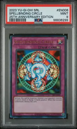Yu-Gi-Oh! PSA 9 Spellbinding Circle SRL-EN006 Spell Ruler 25th Anniversary - Image 1