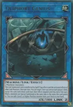 Qliphort Genius Yu-Gi-Oh! DUPO-EN095 1st Ultra Rare - Image 1