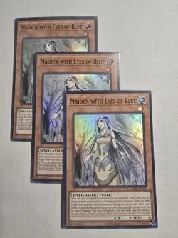 3x Maiden with Eyes of Blue SDBE-EN006 Saga of Blue-Eyes White Dragon Unlimited - Image 1